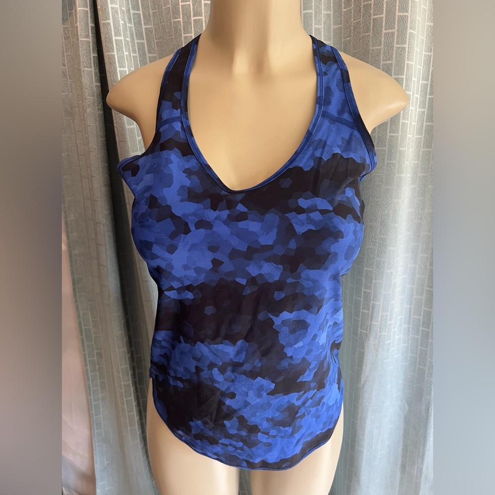 lululemon athletica Blue and Black Tank Top
